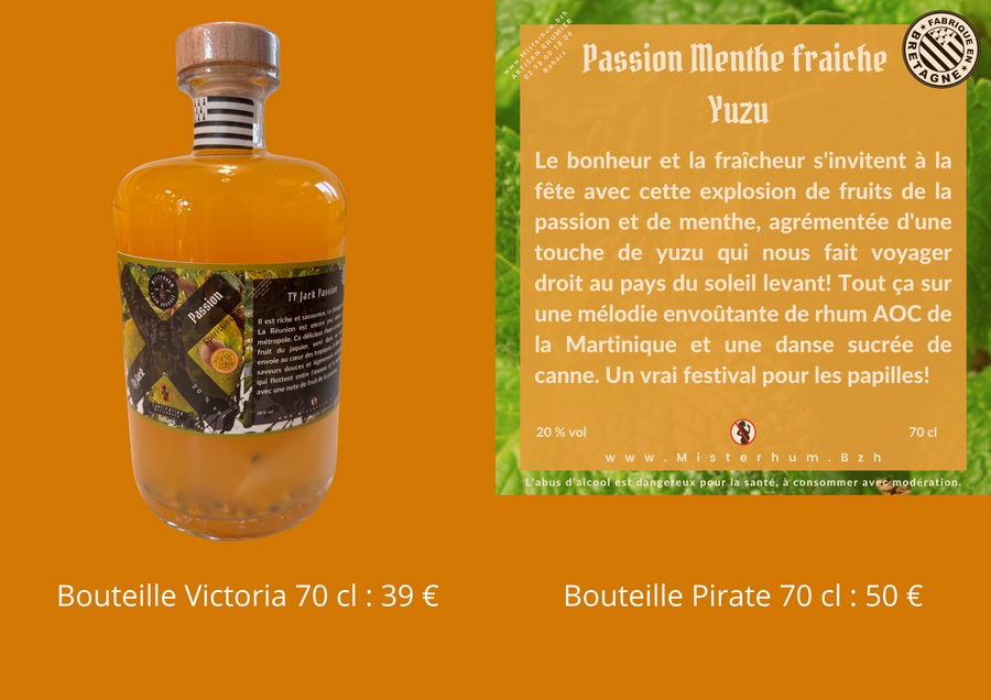 Passion Menthe fraiche  Yuzu 20% vol 70 cl