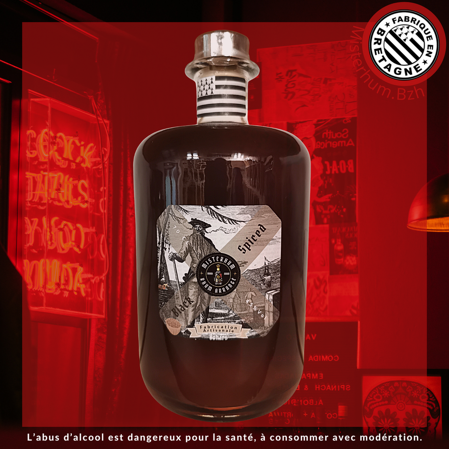 Rhum Black Spiced Filtré 45 % Vol 70 cl